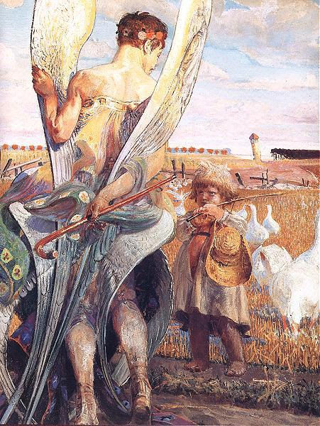 Jacek Malczewski Angel, I will follow you.